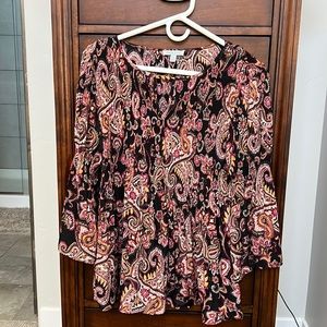 Floral & Ivy paisley top size small